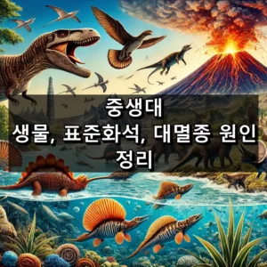 중생대 생물, 표준화석, 대멸종 원인 정리 대표 이미지