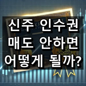 신주인수권 매도 안하면 대표 이미지