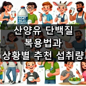 산양유 단백질 복용법과 상황별 추천 섭취량