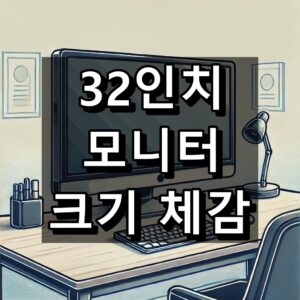 32인치 모니터 크기 체감 대표 이미지