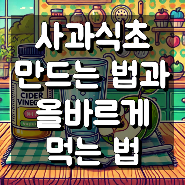 사과 식초 만드는 법과 먹는 법: 물 비율부터 식전 식후 정리까지 