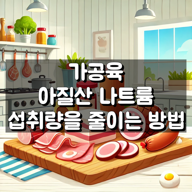 가공육을 먹을 때 아질산 나트륨의 섭취량을 줄이는 방법
