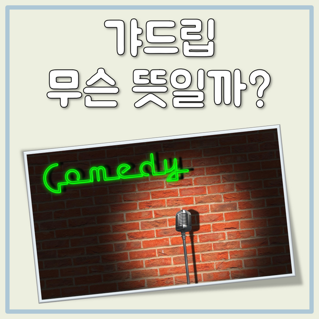 갸드립 뜻 대표 이미지
