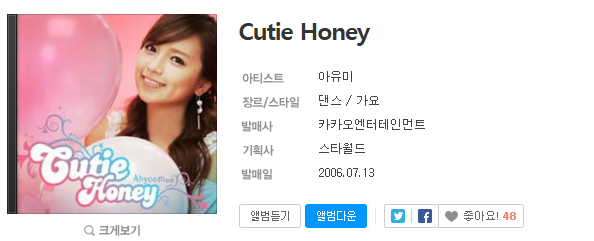 아이유 큐티 허니 앨범 정보