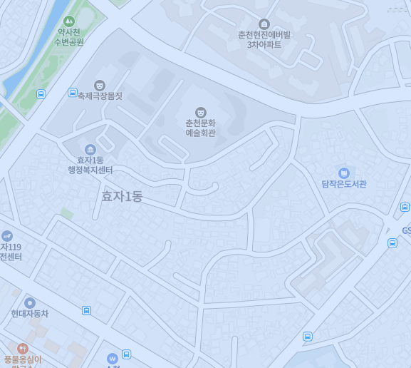 춘천시 지도